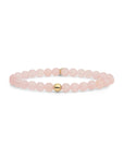 Sparkling Jewels Armband Rose Quartz Saturn large - Gold 6mm SBG-GEM13-ADD-6MM