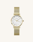 Rosefield horloge SMGMG-S06 Small Edit White MOP Mesh Gold - PansiteNederland.nl