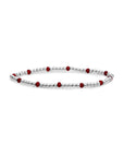 Sparkling Jewels Armband Aubergine Quartz Roundel Interstellar Silver SB-GEM50-MIX-FCTRDL