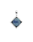 Sparkling Jewels Hanger Ocean Topaz Quartz Cushion Cut Amulet Silver SP32-G67