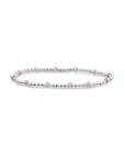 Sparkling Jewels Armband Pink Opalite Reverse Roundel Silver SB-GEM66-MIX-FCTRDL