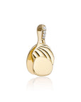 Sparkling Jewels Hanger Uneven Gold CZ PENG29