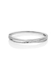 Sparkling Jewels Armband Uneven Bangle Gold Plated Silver Small SB-BAG-02-018