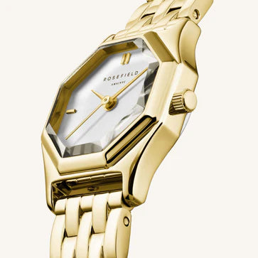 Rosefield horloge GWGSG-G02 Gemme White Steel Gold - PansiteNederland.nl