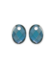 Sparkling Jewels  Oorstenen | Medium Oval - Ocean Topaz Quartz EAGEM67-MO