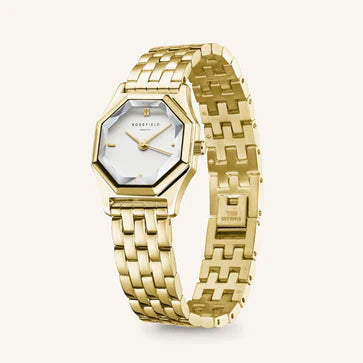 Rosefield horloge GWGSG-G02 Gemme White Steel Gold - PansiteNederland.nl