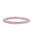 Sparkling Jewels Armband Pink Opalite Saturn Large Silver 6mm SB-GEM66-ADD-6MM