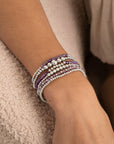 Sparkling Jewels Armband Amethyst Interstellar - Silver 3mm SB-GEM05-3MM-MIX