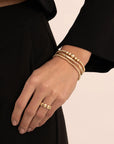 Sparkling Jewels Armband Crystal Tube Gold Multi CZ SB-G-3MM-TB06