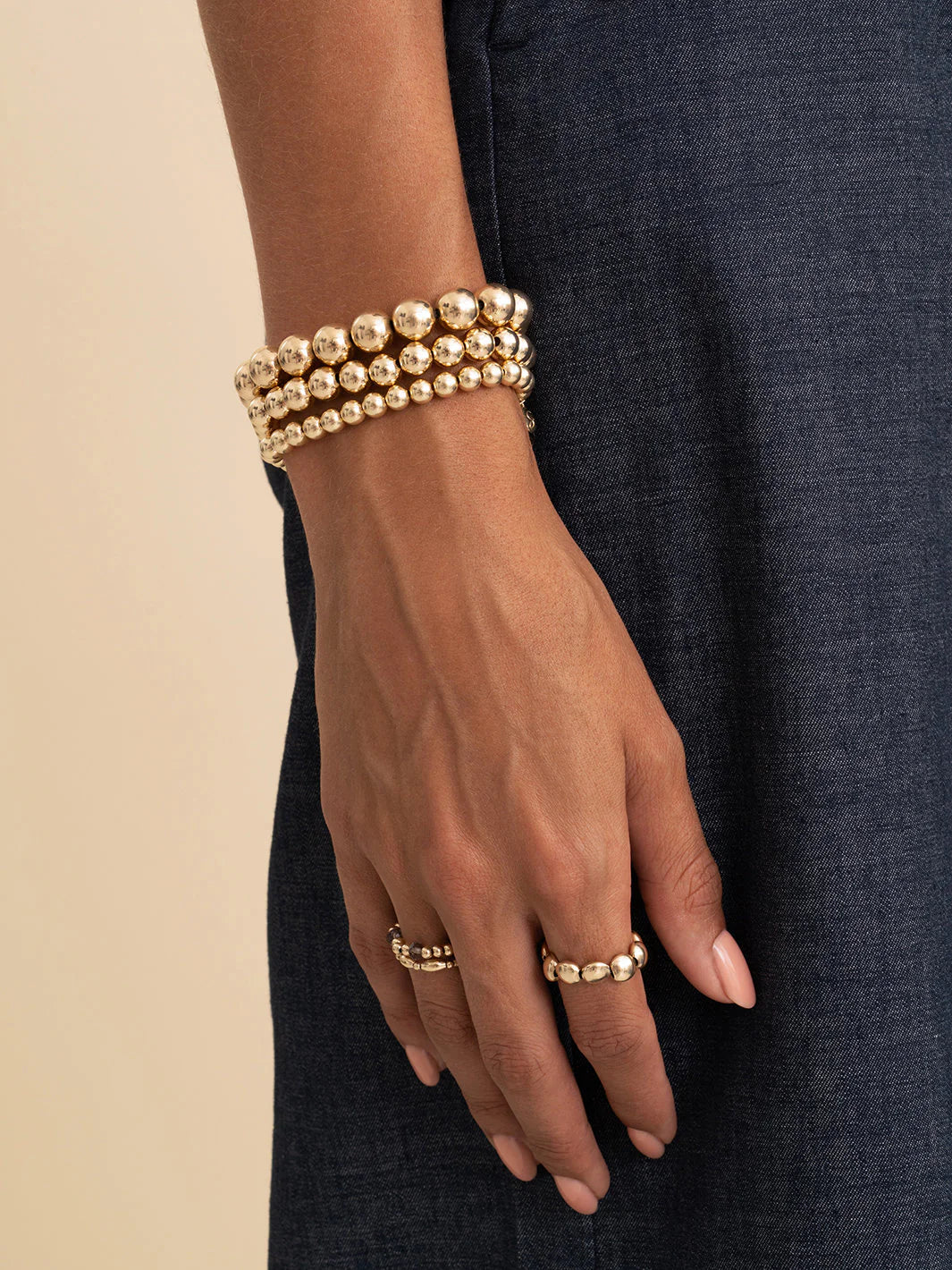 Sparkling Jewels Armband Saturn Extra Large - Gold - 10mm SB-G-10MM-ADD Goudkleurig