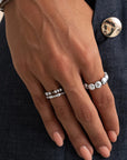 Sparkling Jewels Ring Facet Roundel Smokey Quartz Silver SRI-S-RDL-G23