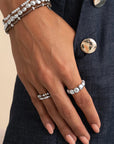 Sparkling Jewels Ring Facet Roundel Smokey Quartz Silver SRI-S-RDL-G23