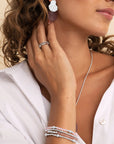 Sparkling Jewels Armband Pink Opalite Reverse Universe Silver 4mm SB-S-4MM-RLI-G66