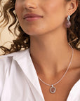 Sparkling Jewels Hanger Pink Opalite Twist Amulet Silver SP21-G66