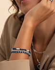 Sparkling Jewels Armband Ocean Topaz Quartz Bold Mix Silver BLK01S-G67