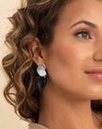 Sparkling Jewels Oorbellen Uneven Push Back Silver CZ EAS44