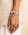 Sparkling Jewels Armband Labradorite Reverse Roundel Silver SB-GEM18-MIX-FCTRDL