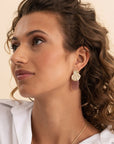 Sparkling Jewels  Oorstenen | Leaf - Pink Opalite EAGEM66-FCLF-S