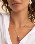 Sparkling Jewels Hanger Gemstone Leaf Pink Opalite PENGEM66-FCT-S