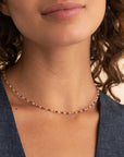 Sparkling Jewels Ketting Multi Gem 2mm Gold 42+2cm NLK04G-MULTI02