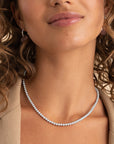 Sparkling Jewels Ketting 4mm Silver 42+2cm NLK-S-4MM-042