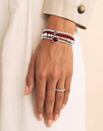Sparkling Jewels Armband Silver - Ruby Quartz Twist SB-S-3MM-TG50