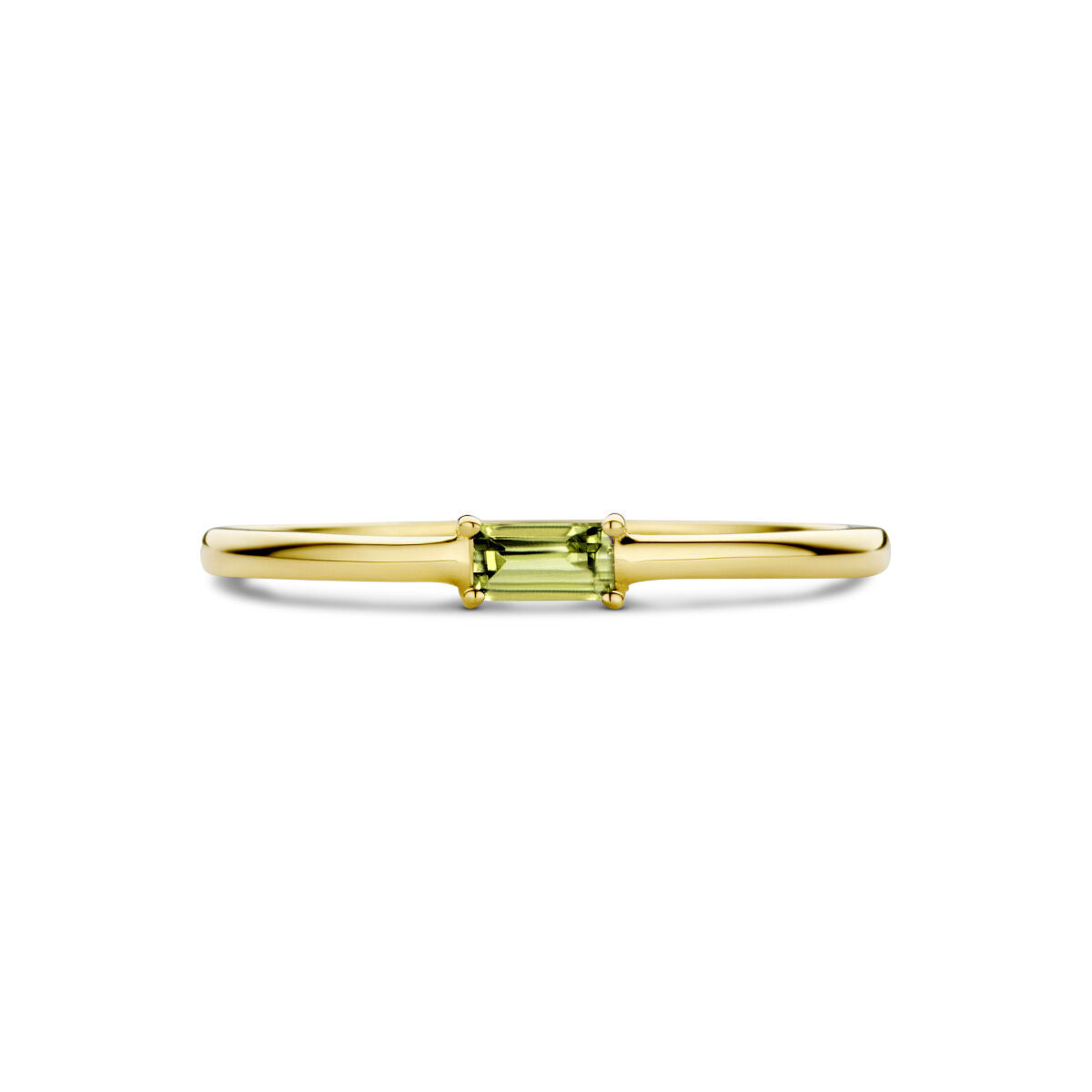Ring met geboortesteen peridot augustus 14K geelgoud