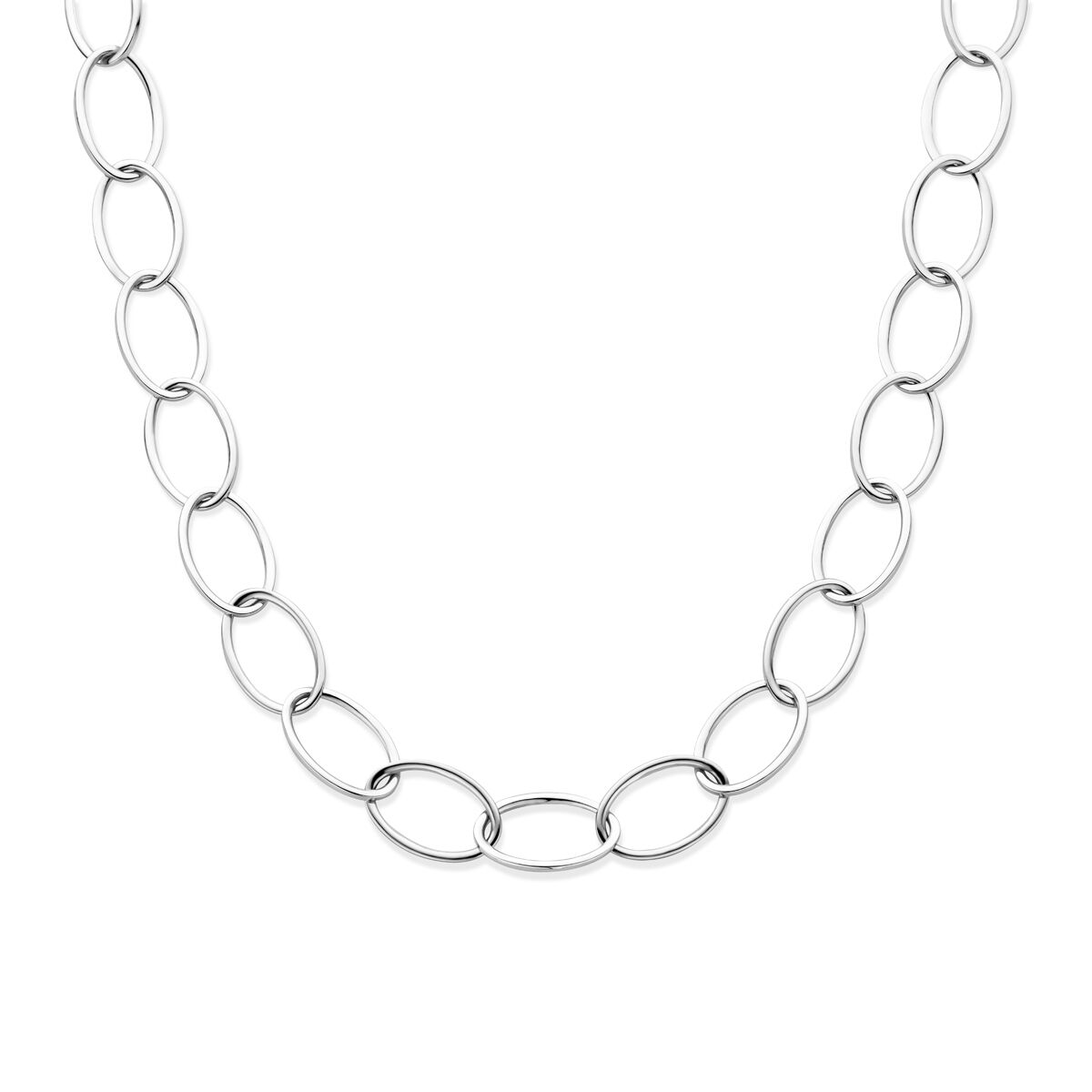Fantasy Collection Collier anker 16 mm 45 cm zilver gerhodineerd