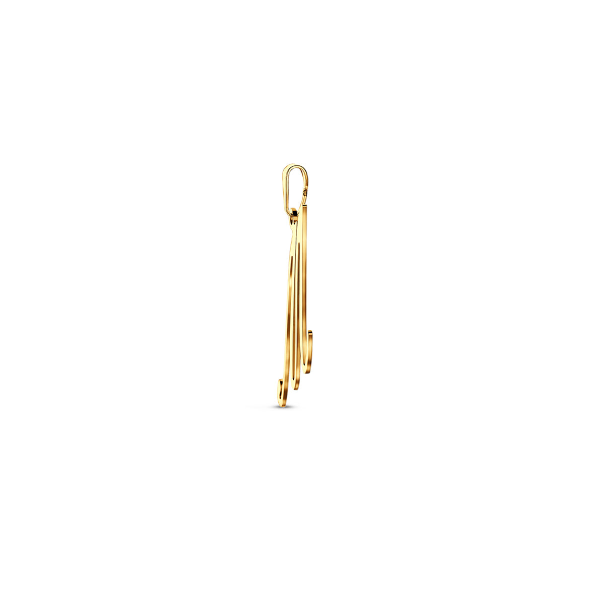 Hanger sierletter M 24 mm 14K geelgoud #Letter_M