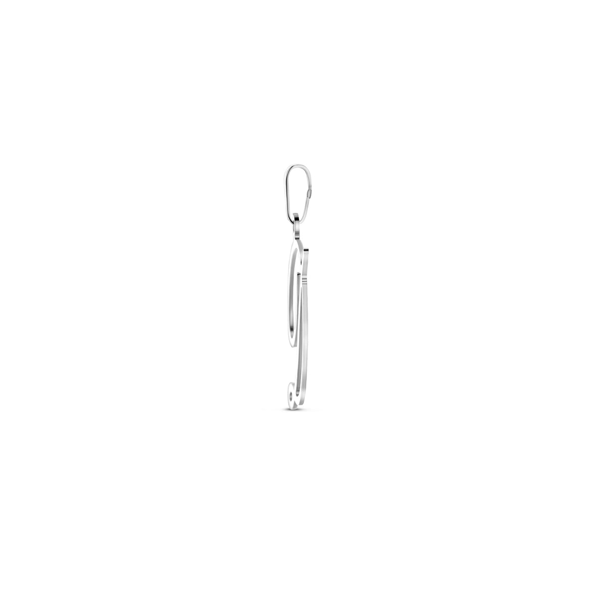 Hanger sierletter D 20 mm zilver #Letter_D