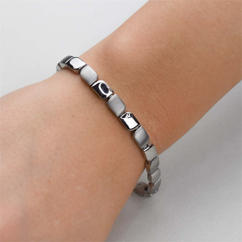 Boccia Titanium Armband 03007-01 Zilverkleurig 200 mm