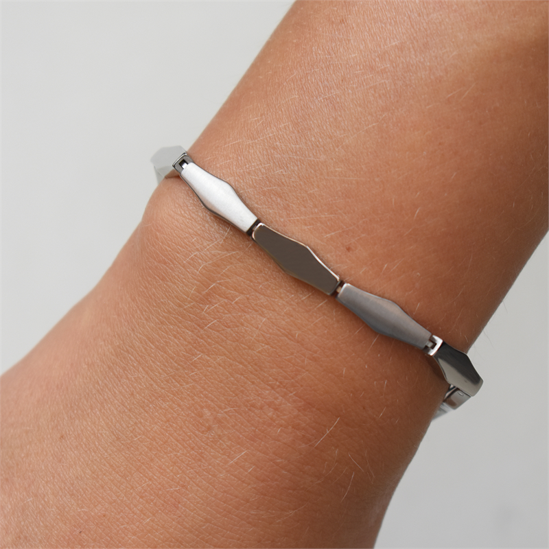 Boccia Titanium Armband 03062-03 Zilverkleurig 200 mm