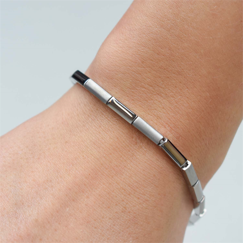 Boccia Titanium Armband 0387-01 Zilverkleurig 200 mm