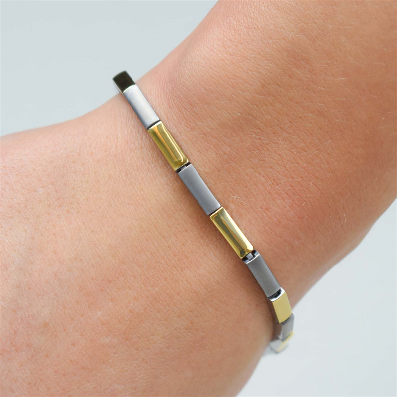 Boccia Titanium Armband 0387-02 Goudkleurig 200 mm
