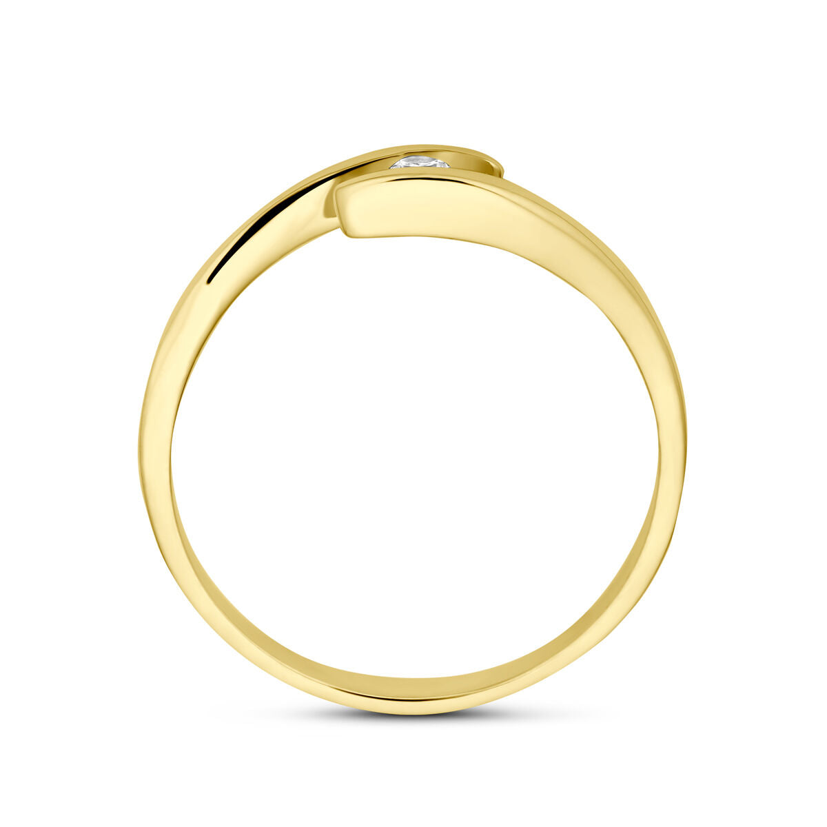 14K Geelgoud Ring Met Zirkonia 4030898 - PansiteNederland.nl