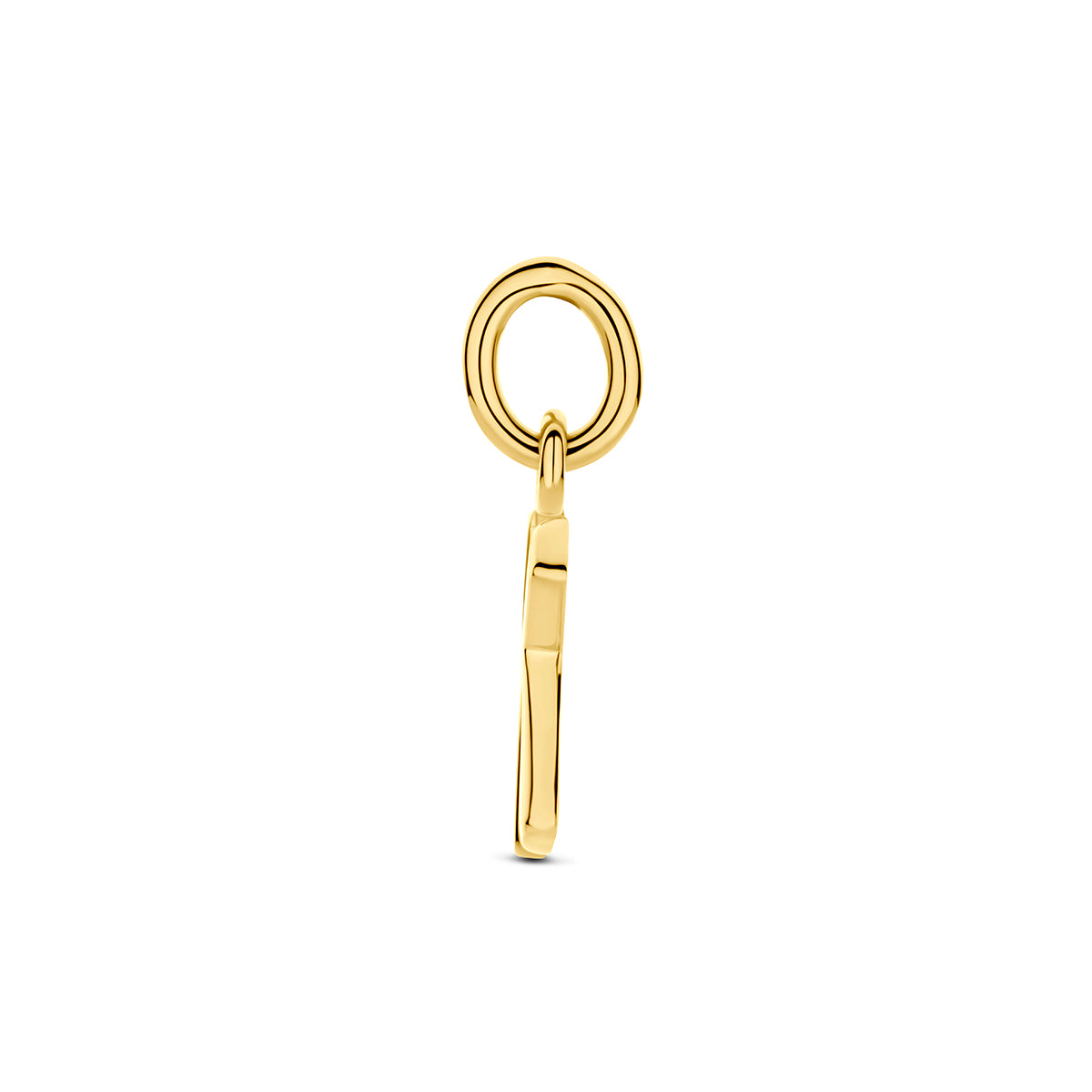 Hanger letter K 12 mm 14K geelgoud #Letter_K