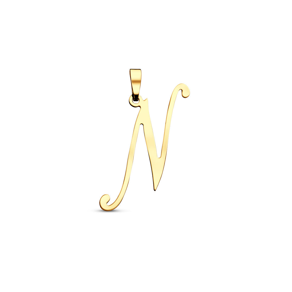 Hanger sierletter N 25 mm 14K geelgoud #Letter_N