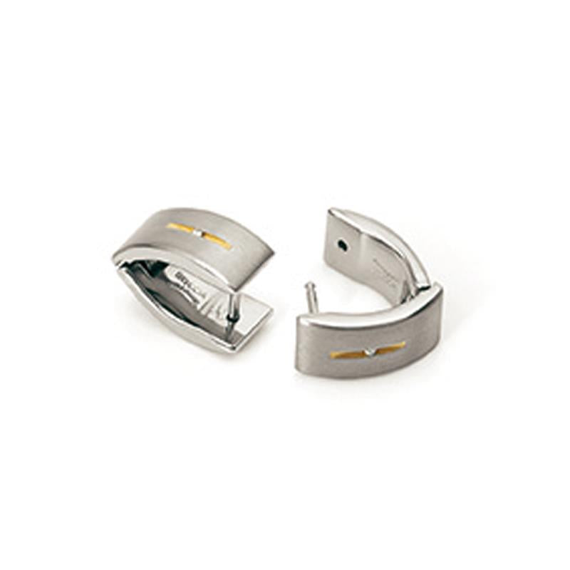 Boccia Titanium Diamant Oorbellen 0521-03 Zilverkleurig 7 mm