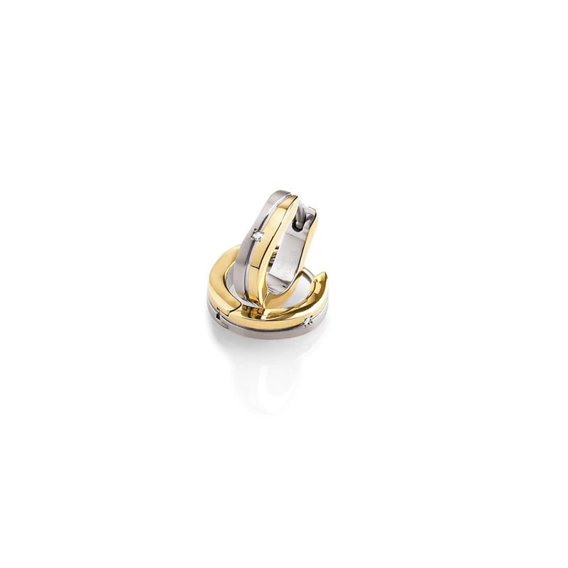 Boccia Titanium Diamant Oorbellen 0563-04 Goudkleurig 13 mm