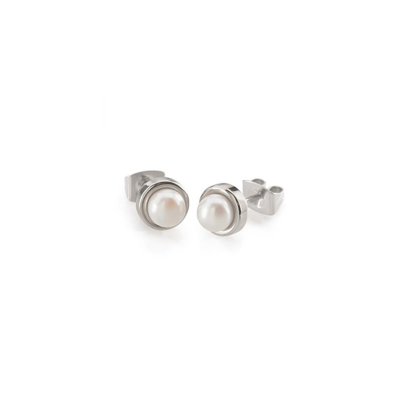 Boccia Titanium Oorknoppen 0594-01 Zilverkleurig 17 mm