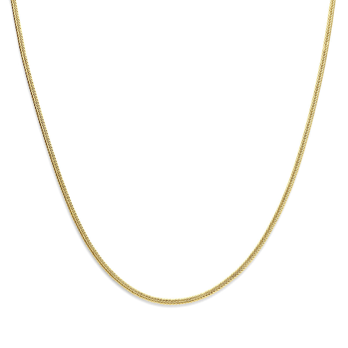 Fantasy Collection Collier vossestaart massief 3,5 mm 45 cm Silgold (geel met zilverkern)