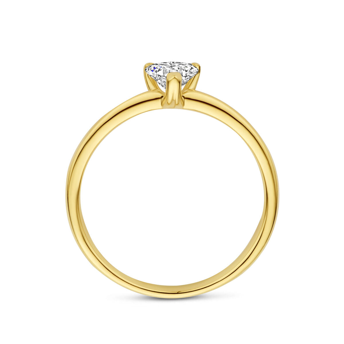 Fantasy Collection Ring hartje lab grown diamant 0.30ct f vs 14K geelgoud