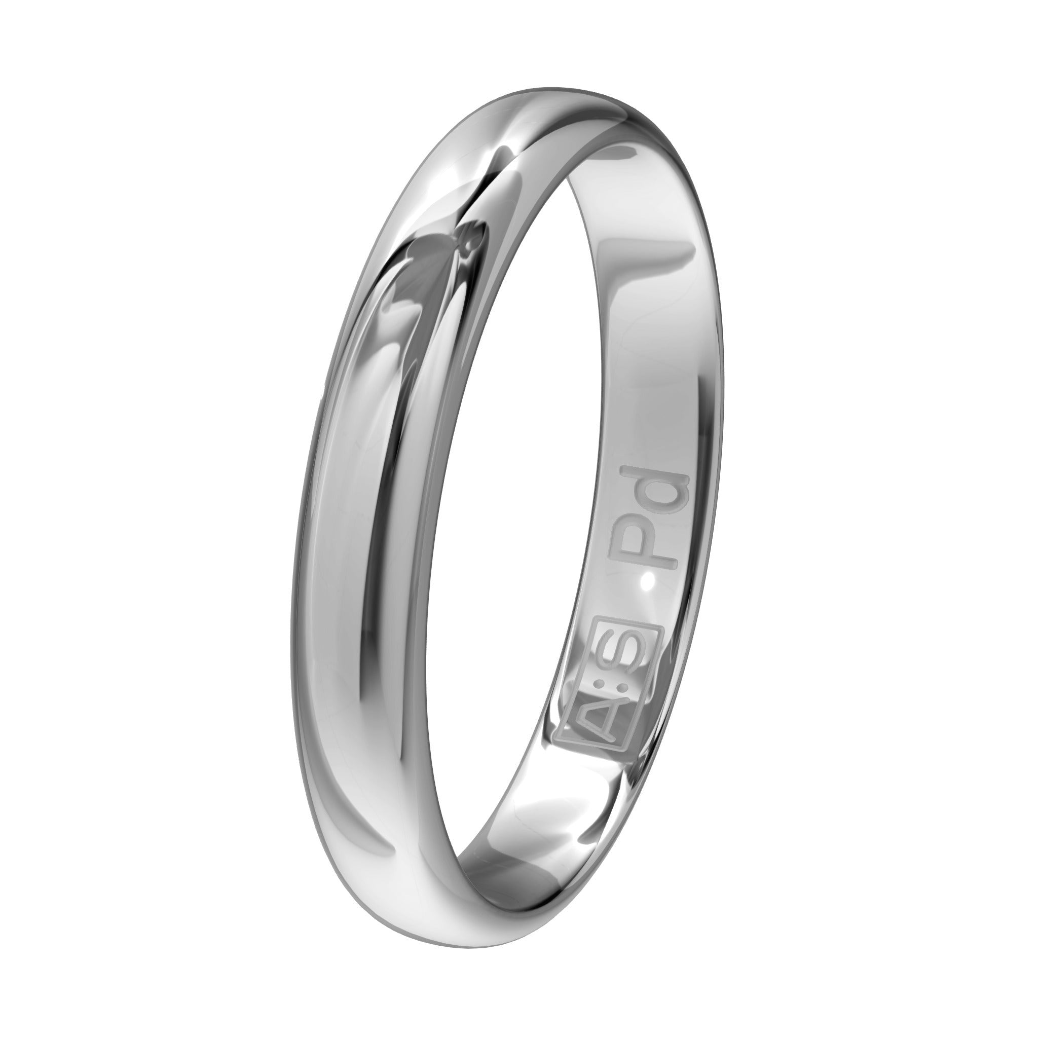 Aller Spanninga Trouwring 104 Palladium 585