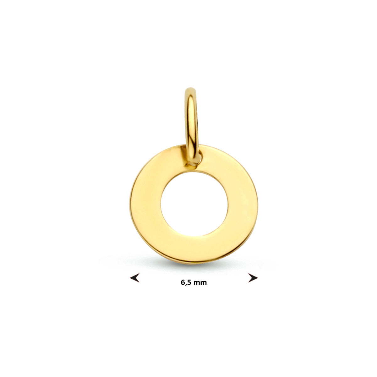 Hanger letter O 9K geelgoud #Letter_O