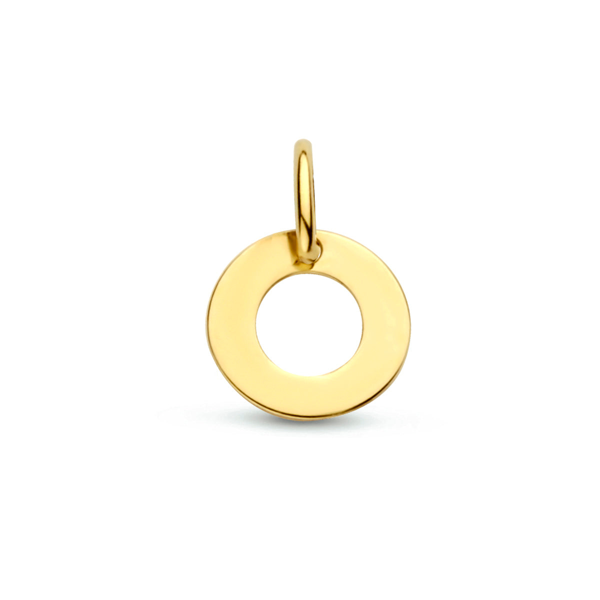 Hanger letter O 9K geelgoud #Letter_O