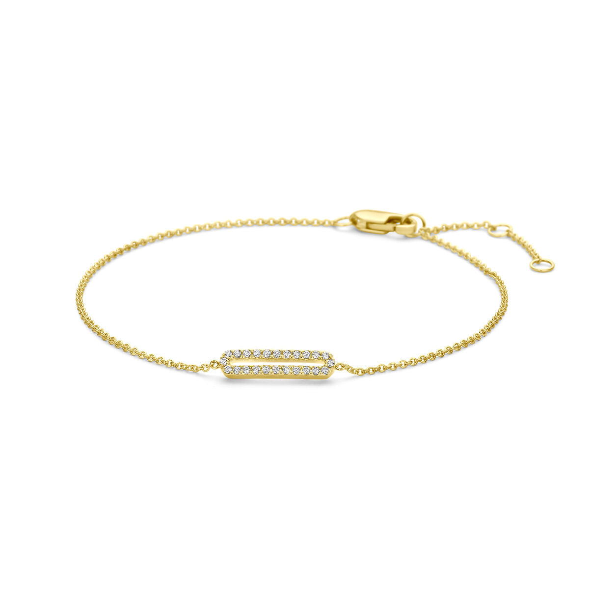 Fantasy Collection Armband diamant 0.09ct h si 15,5 - 17 - 18 cm 14K geelgoud
