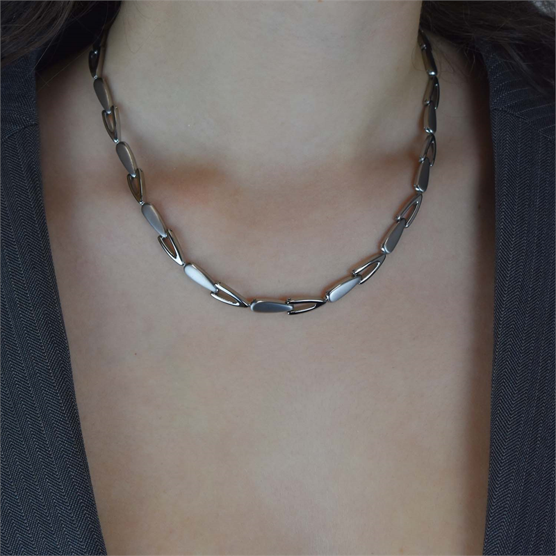 Boccia Titanium Ketting 08039-01 Zilverkleurig 450 mm