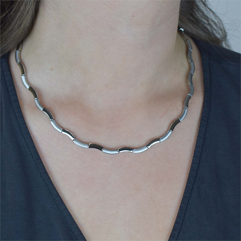 Boccia Titanium Ketting 0844-01 Zilverkleurig 450 mm