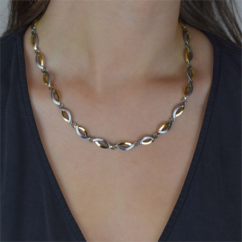 Boccia Titanium Ketting 0876-02 Goudkleurig 470 mm