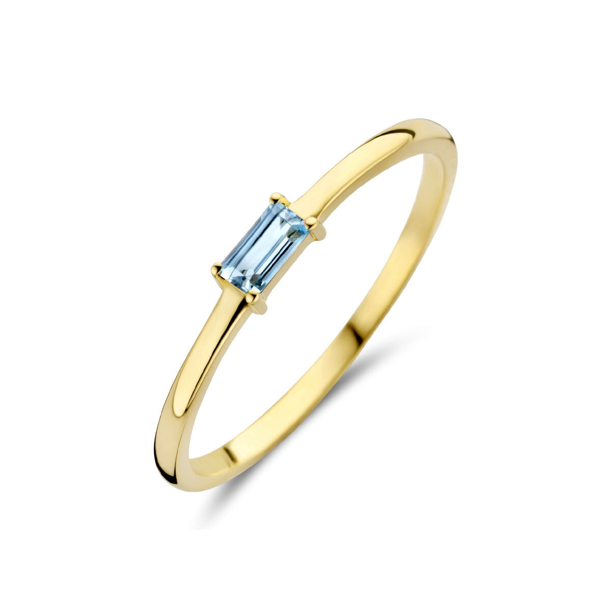 Ring met geboortesteen topaas december 14K geelgoud